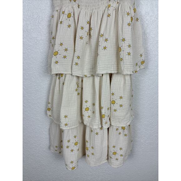 The Campamento SUNS Girls Dress Sz 7/8 Off White Cotton Summer Sun Beach Easter - Picture 6 of 11